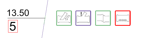 CAD-Grafik: Symbolik für Schadenscodes